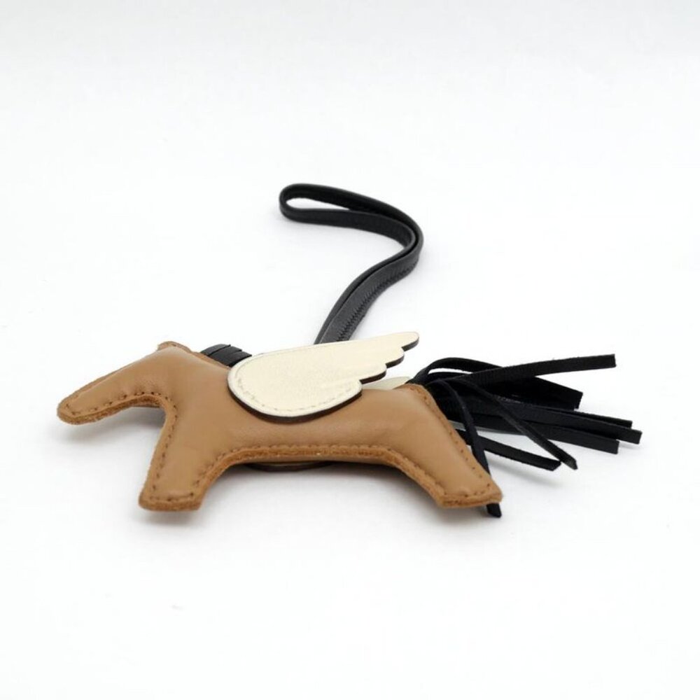 Hermes Pegase Pegasus PM Sesame Black Nata Anyo-milo Bag Charm - Picture 6 of 10